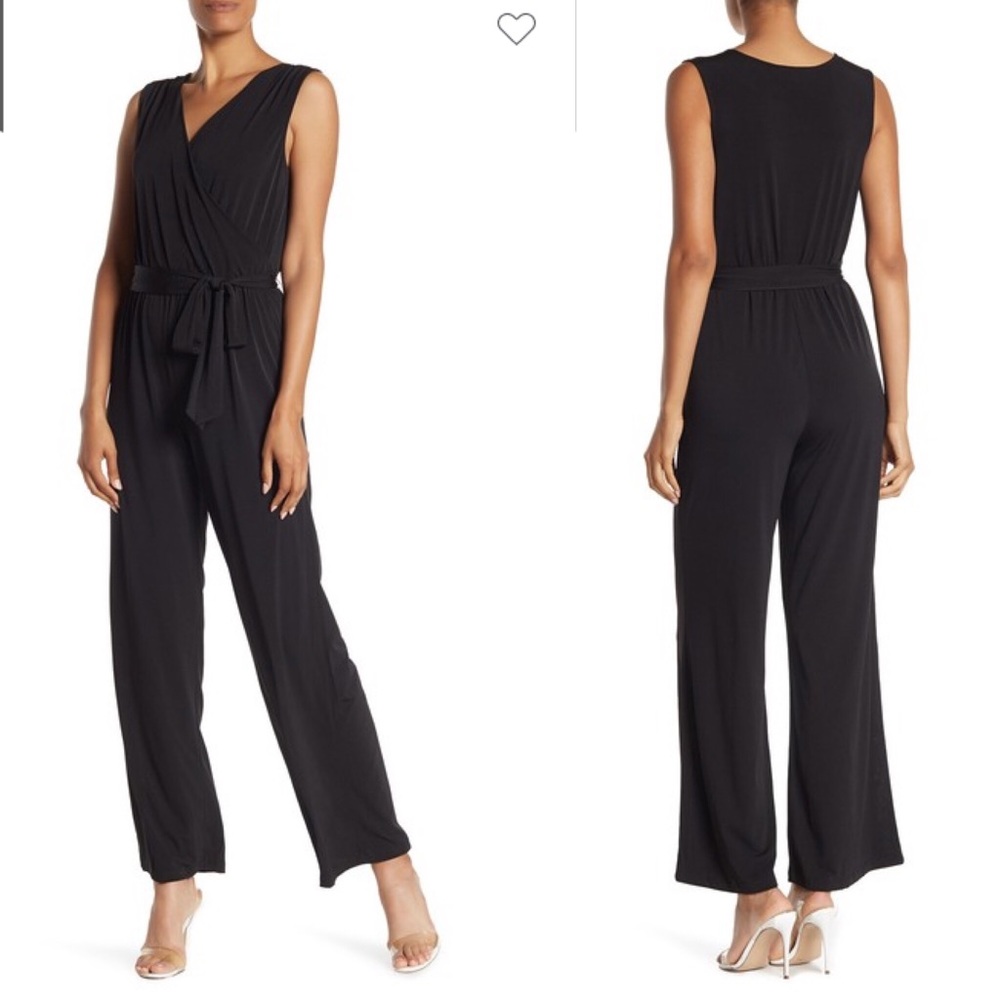 NWOT Vanity Room Surplice Neck Waist Tie Jumpsuit